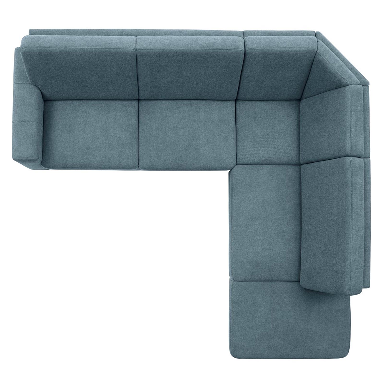 polsterpower Ecksofa - Belle ice - Basismodell - Ottomane rechts