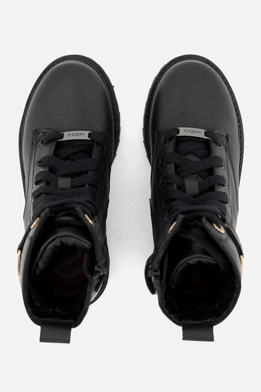 Mexx Sandy Sam Veterboots zwart Leer