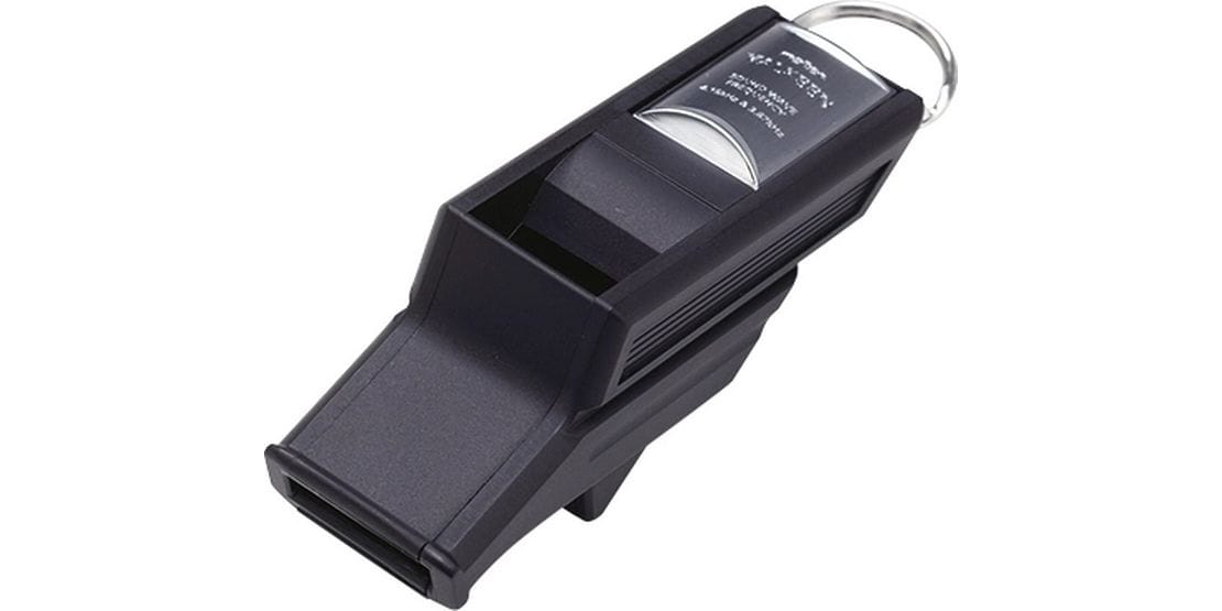 Molten Schiri-Pfeife Valkeen mit Flip-Grip Schwarz Premium-Schiedsrichter-Pfeife