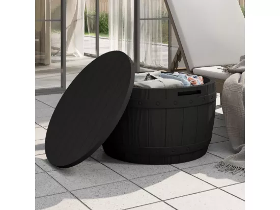 Boîte de rangement de jardin 3 en 1 noir polypropylène