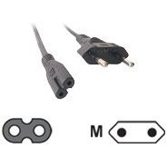 MCL Power Cord Portable Black 5.0m Noir 5 m Prise d'alimentation type C Coupleur C7
