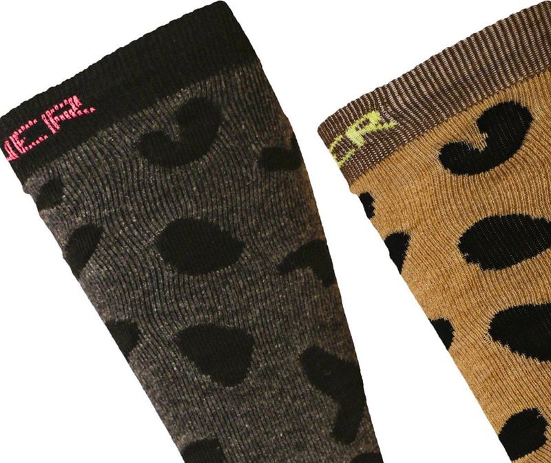 Sinner Skisokken Dames Placed Animal Double Pack Bruin