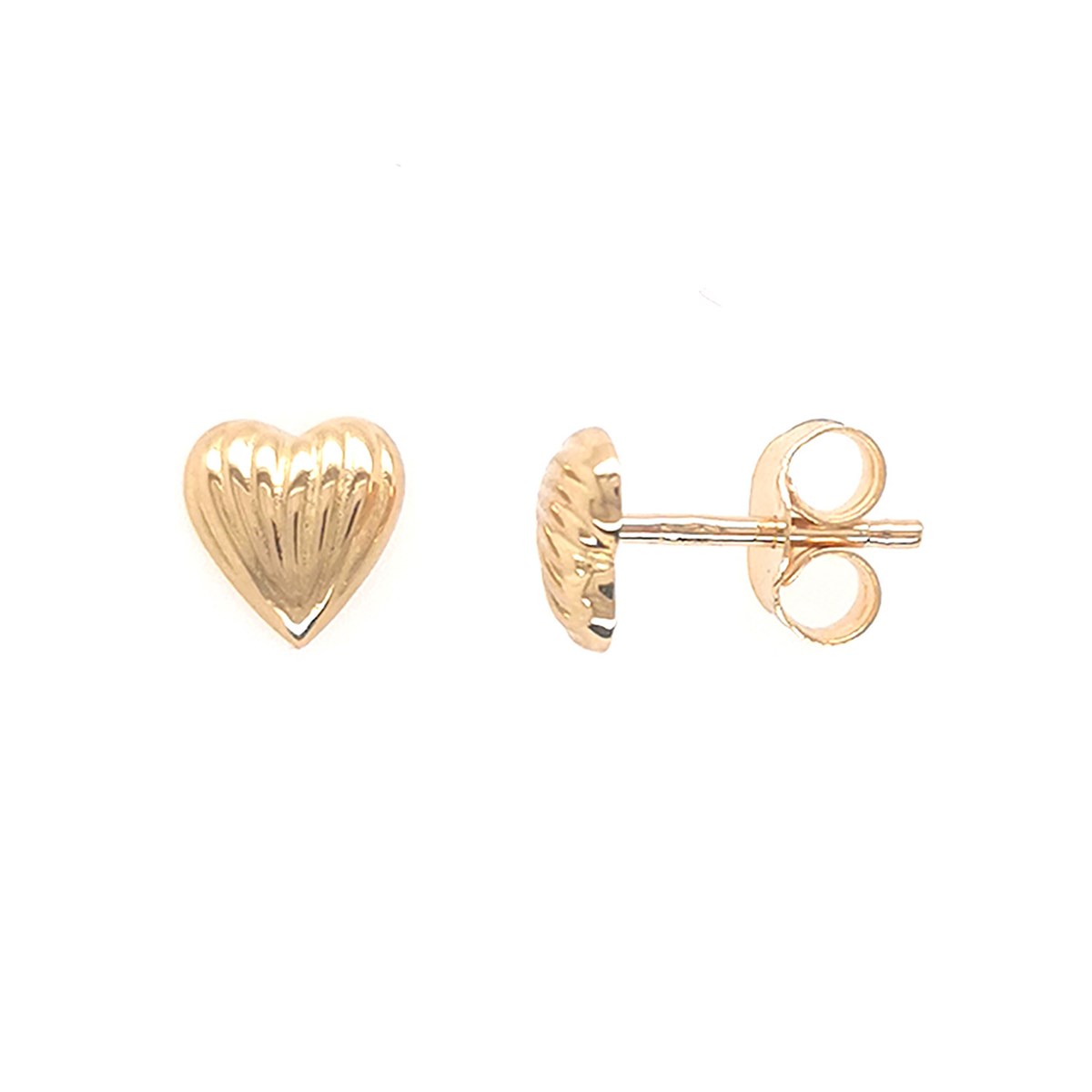 Boucles d'oreilles Brillaxis coeur strié