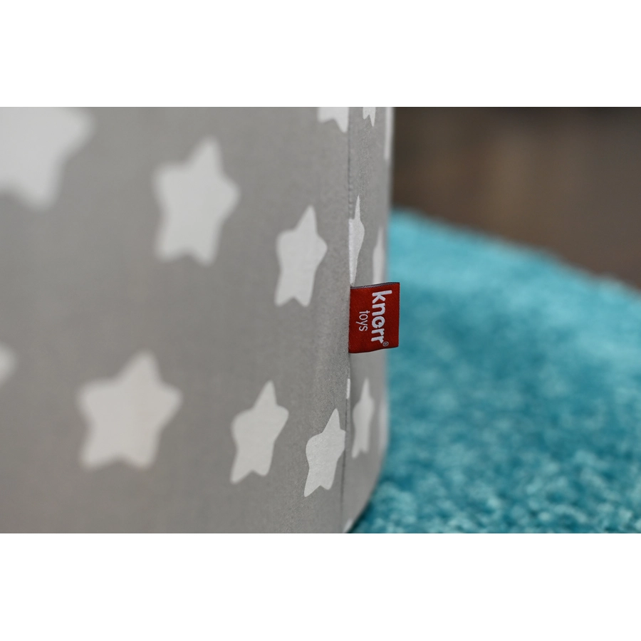 knorr toys® Bällebad soft - Grey white stars - 100 balls greycreme grau
