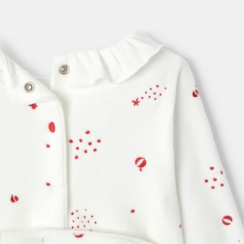 Dors-bien de Noël en velours blanc mixte Absorba Blanc