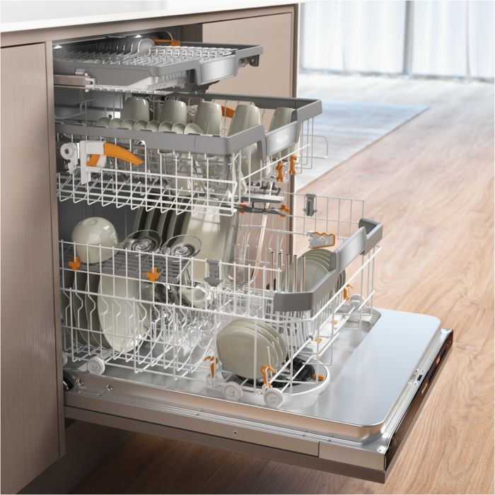Miele Vollintegrierbarer Geschirrspüler G 7980 SCVi k2o AutoDos Obsidianschwarz