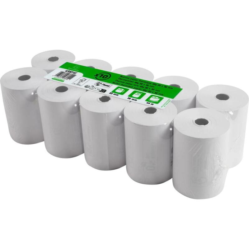 Bobines Balances Exacompta 43824E - l 80 mm x L 44 m, Ø 60 mm - 1 pli(s) - paquet de 10