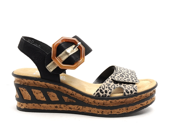 Rieker nu pieds talons femme 68176 noir