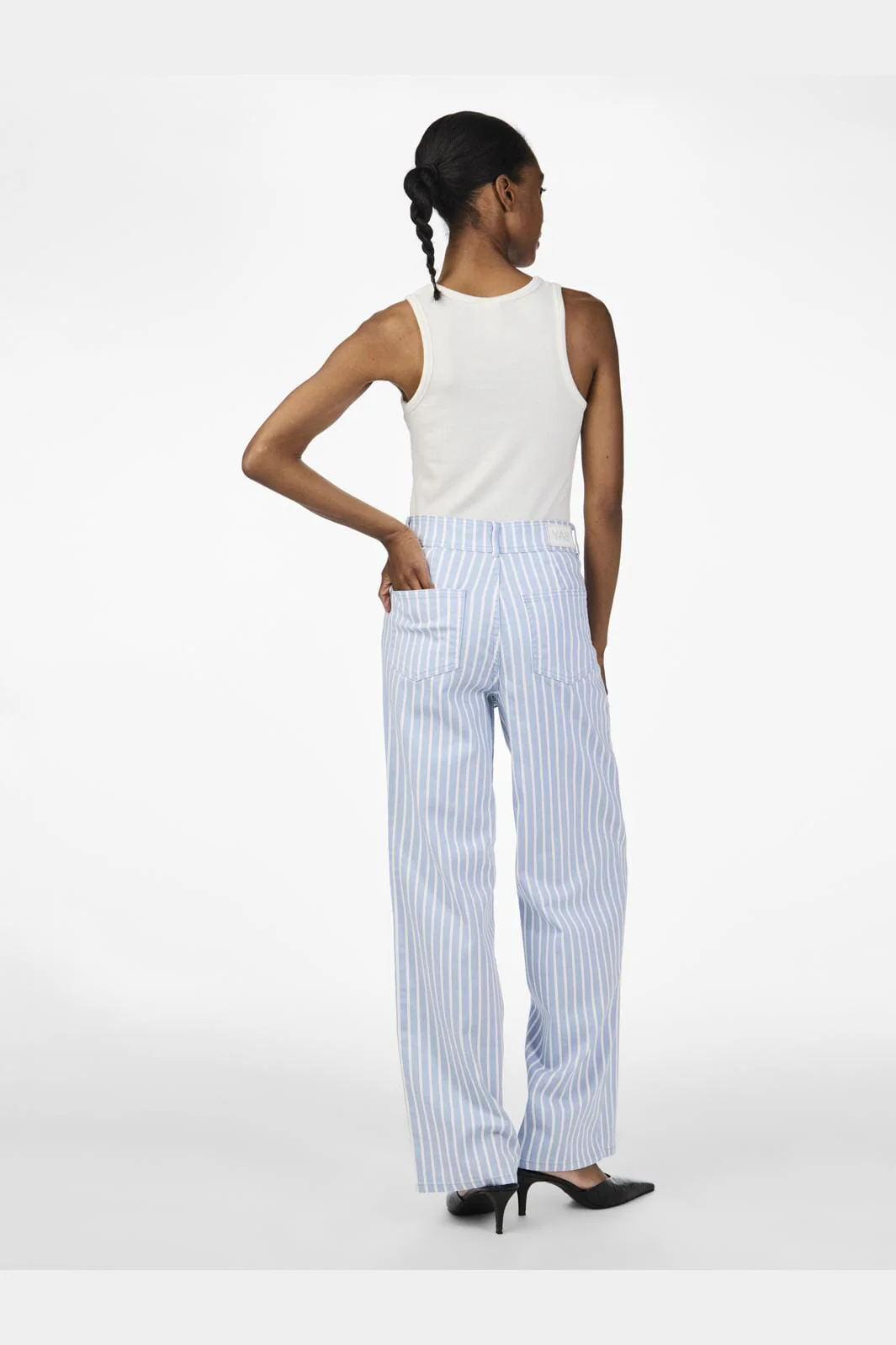Y.A.S Yasleonora Denim Jeans  kentucky blue w white stripe
