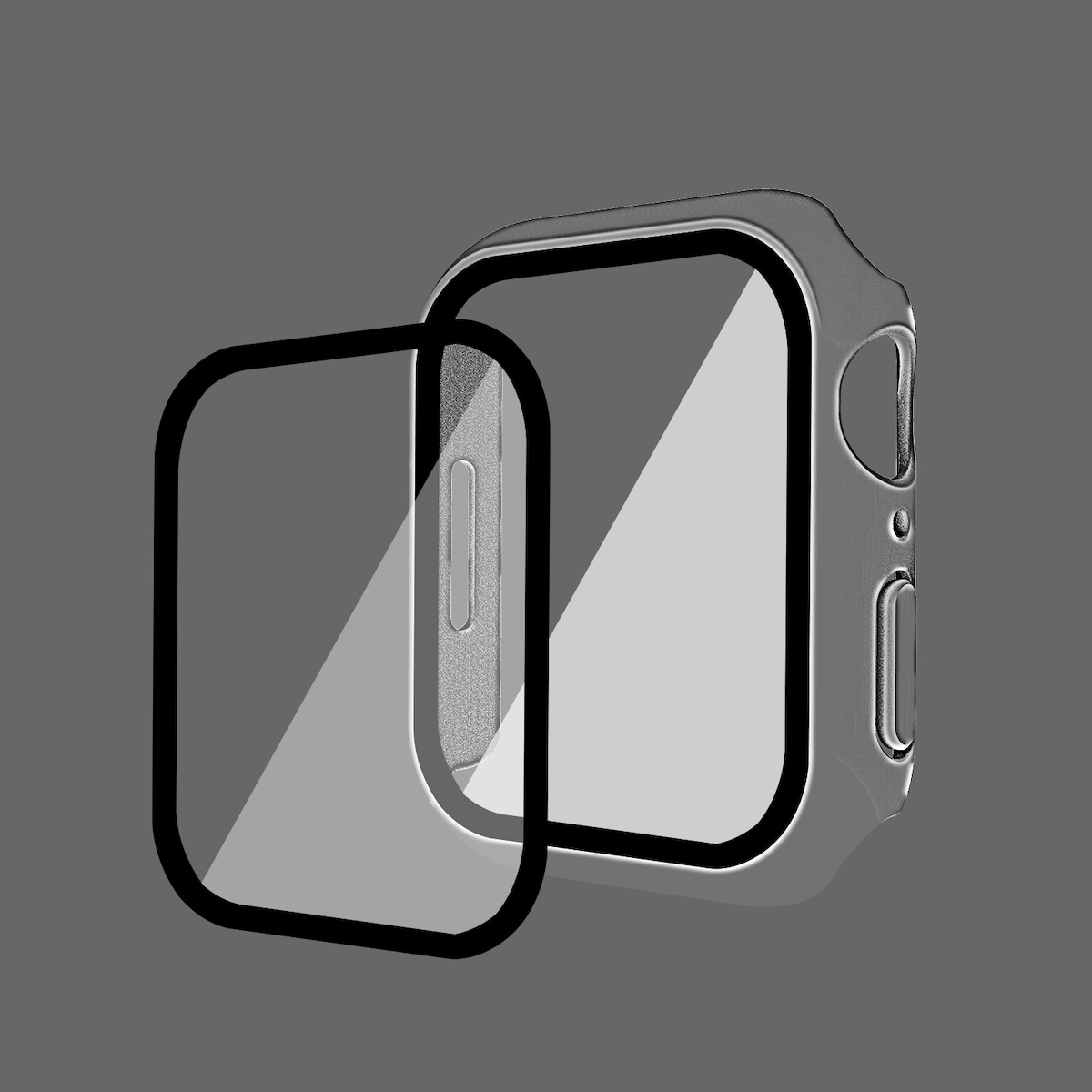Smart klokkedeksel med skjermbeskytter Gjennomsiktig 45 mm Apple Watch 7/8