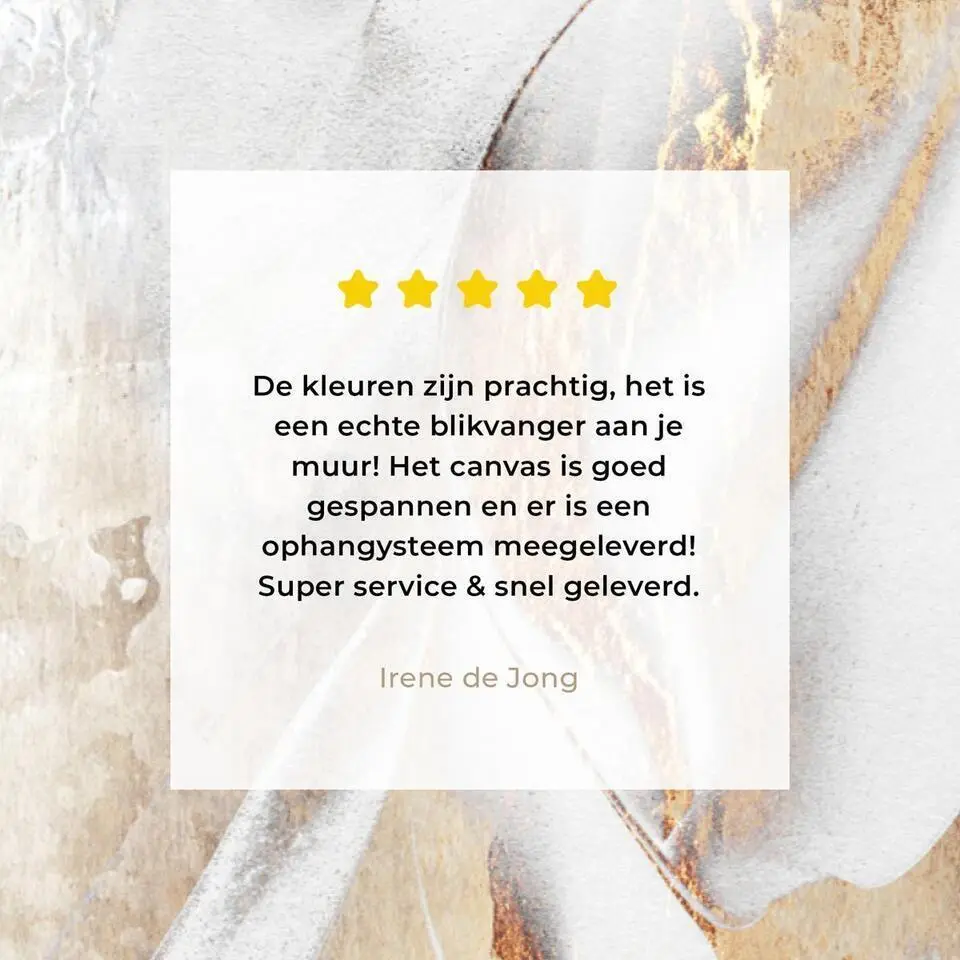 MuchoWow Canvas Schilderij 90x60cm Luxe Abstract Goud Wit