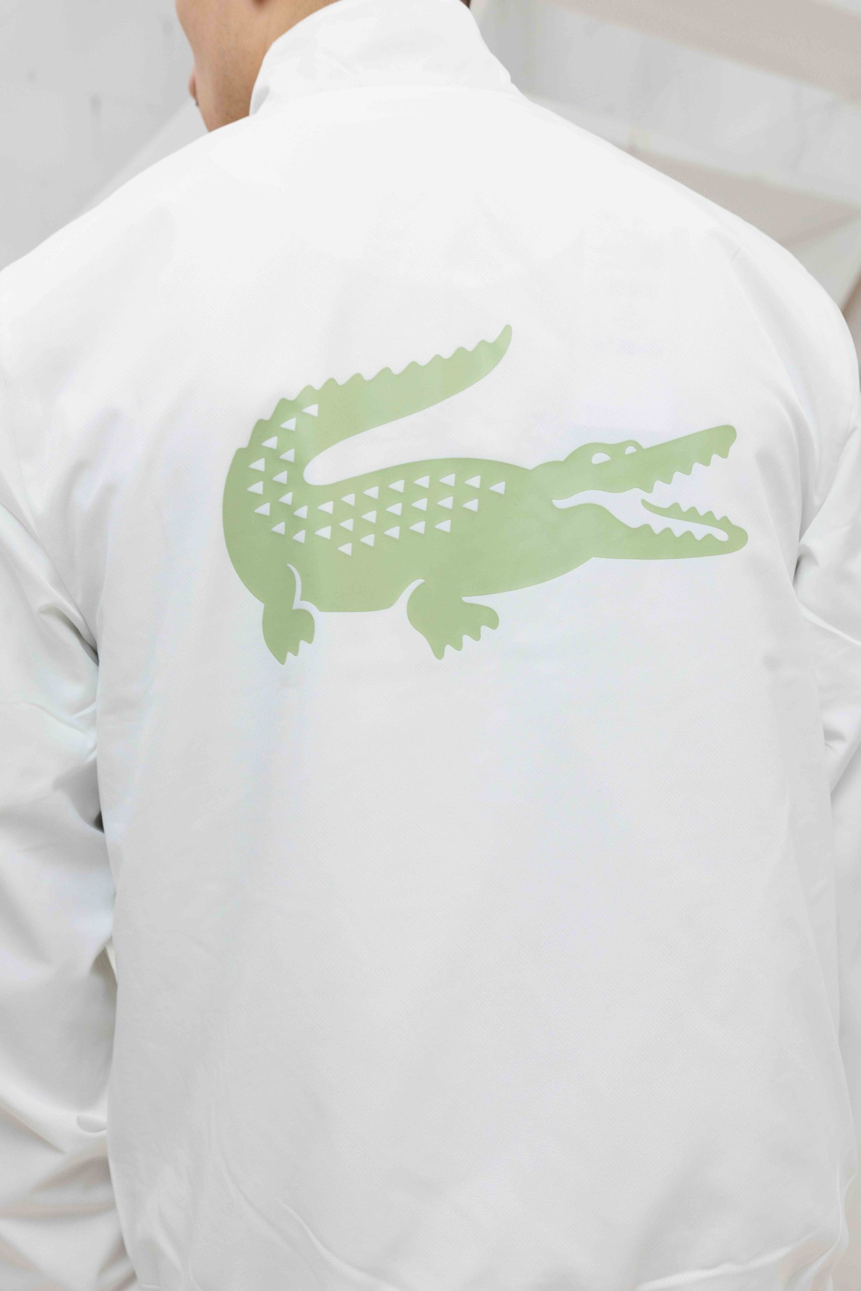 Lacoste Sport Printed Trainingspak Heren Wit/Lichtgroen