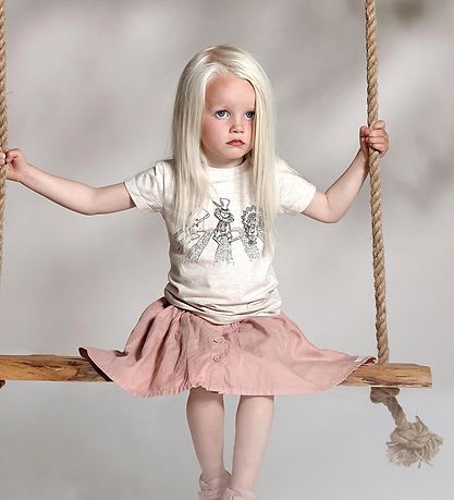 En Fant T-shirt - LysGråmeleret m. Print