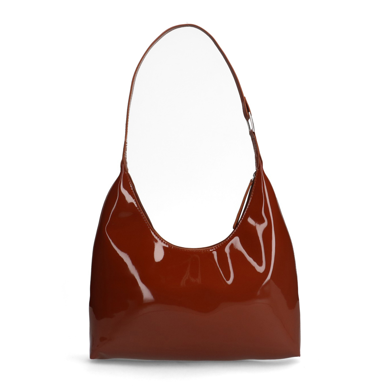 Cognac lak handtas