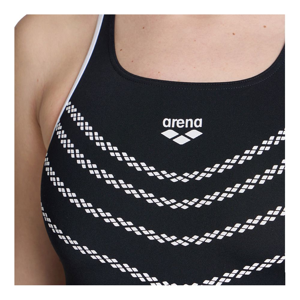Arena LOSANGE V - Maillot de bain 1 pièce Femme black/white