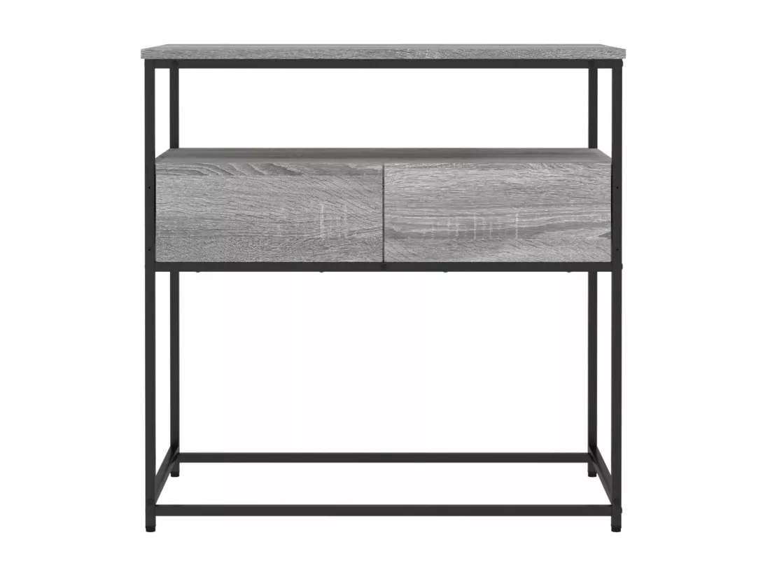 Table console sonoma gris 75x40x75 cm bois d'ingénierie