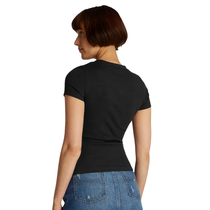 Tommy Hilfiger Slim Badge Ribbed Shirt Dames