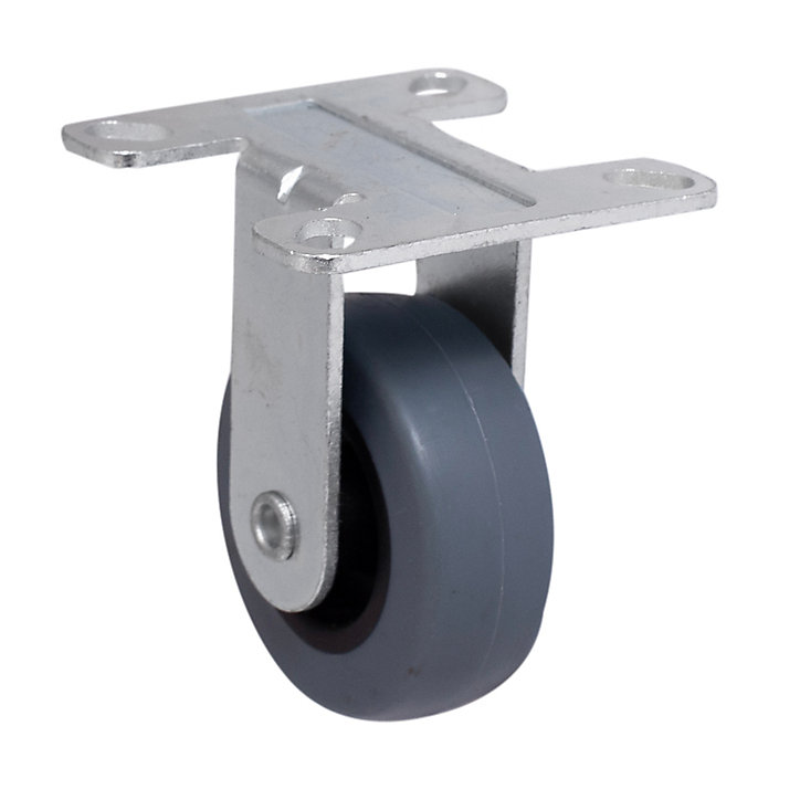 Roulette fixe grise ø4.9 cm, charge max 30 kg