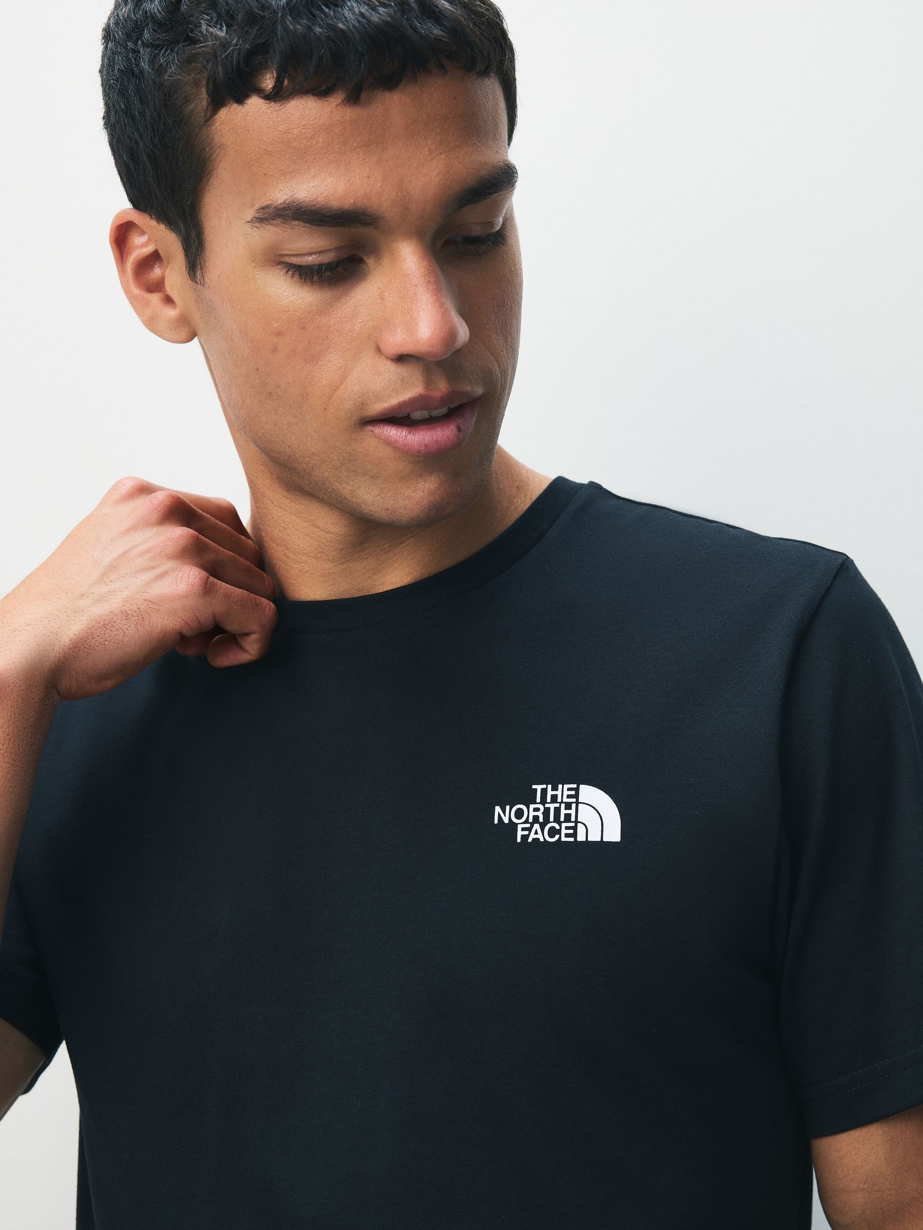 Zwart - The North Face T-shirt met bergprint op de achterkant