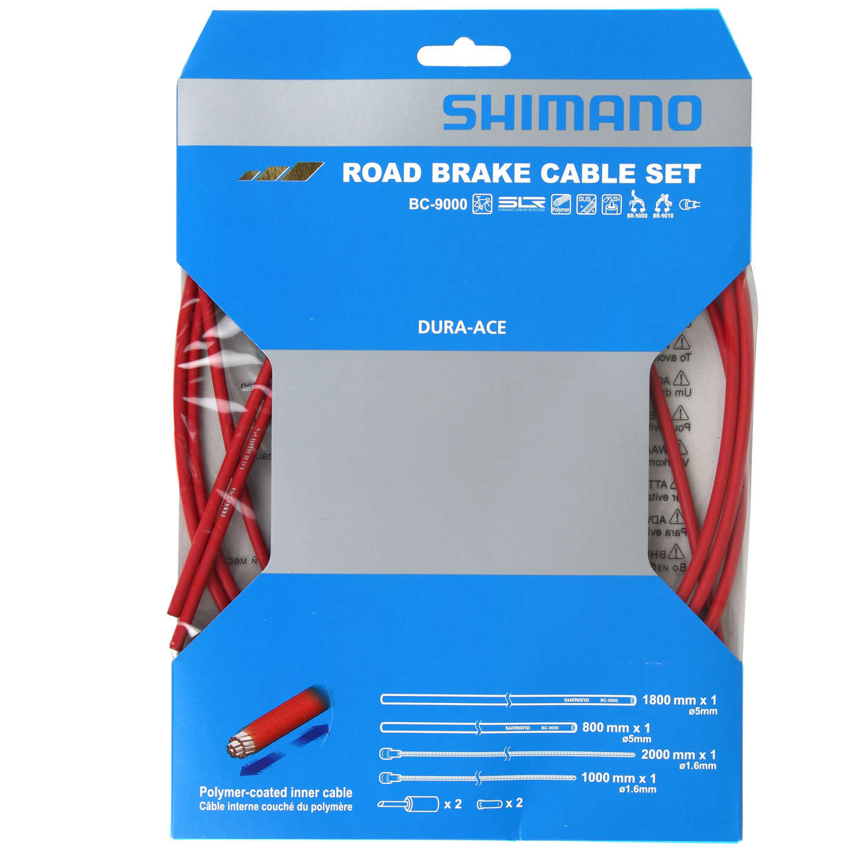 Shimano BC-9000 Polymeer Race Remkabelset Rood