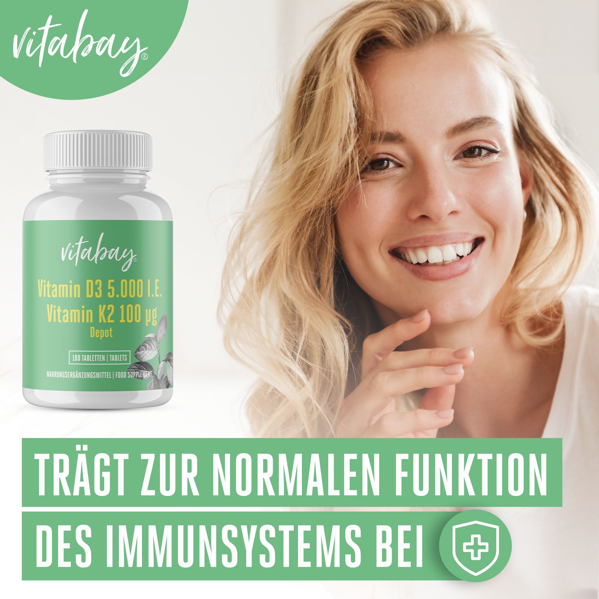 Vitabay Vitamin D3 K2 5000 IE