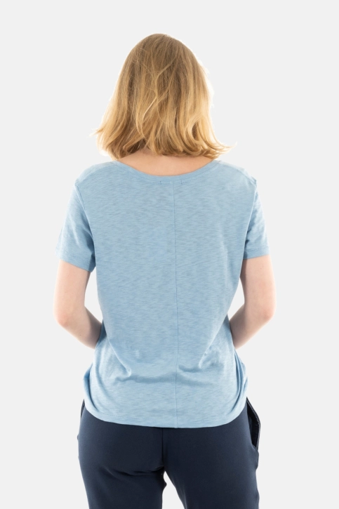 Tee shirt superdry studios slub emb vee 5ax forever blue