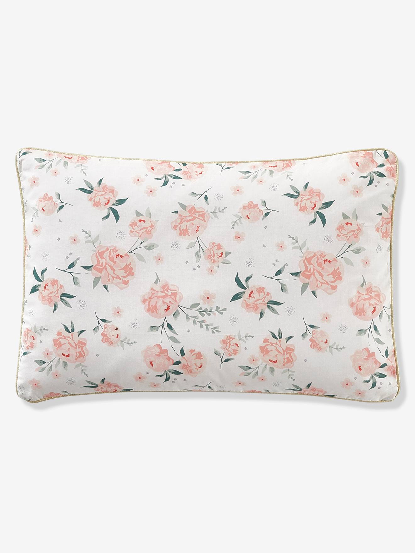 Capa de edredom Eau de Rose para bebê, branca clara lisa com estampas.