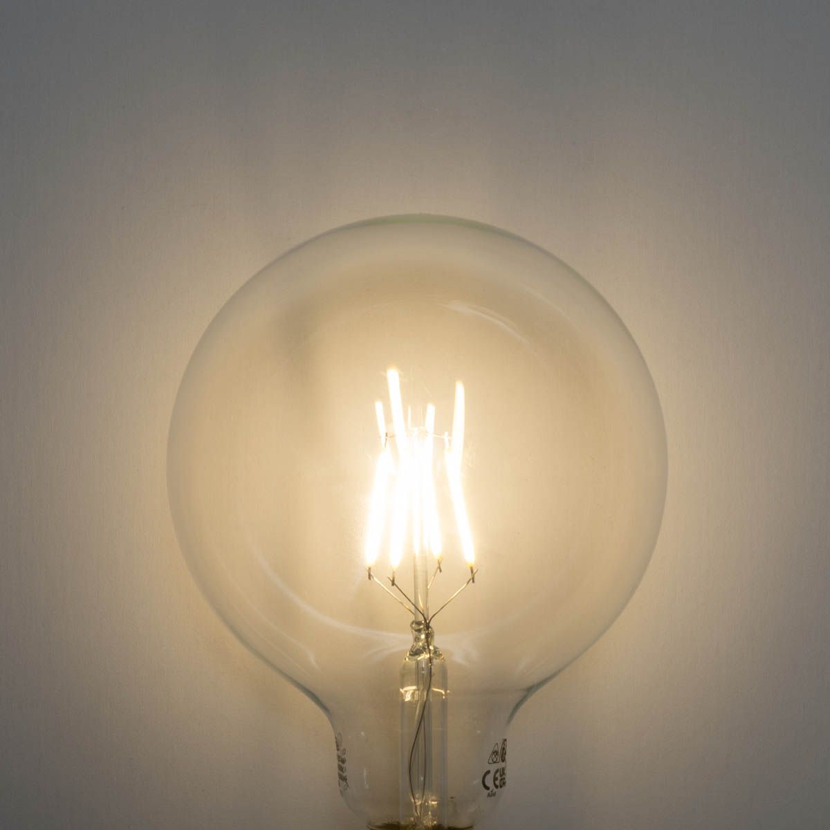 Set van 5 E27 3-staps dimbaar LED spiraal filament G125 4W 450 lm 3000K