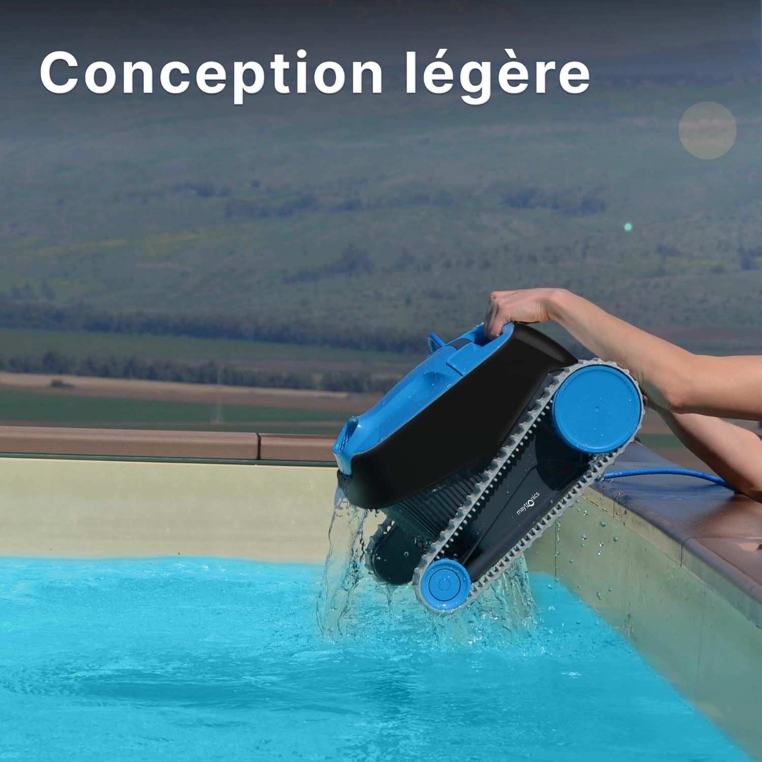 Dolphin Nautilus CC Robot Nettoyeur électrique avec Fil pour Piscine Hors-Sol Jusqu’à 10 m - Nettoyage Fond et parois - Économie d'énergie