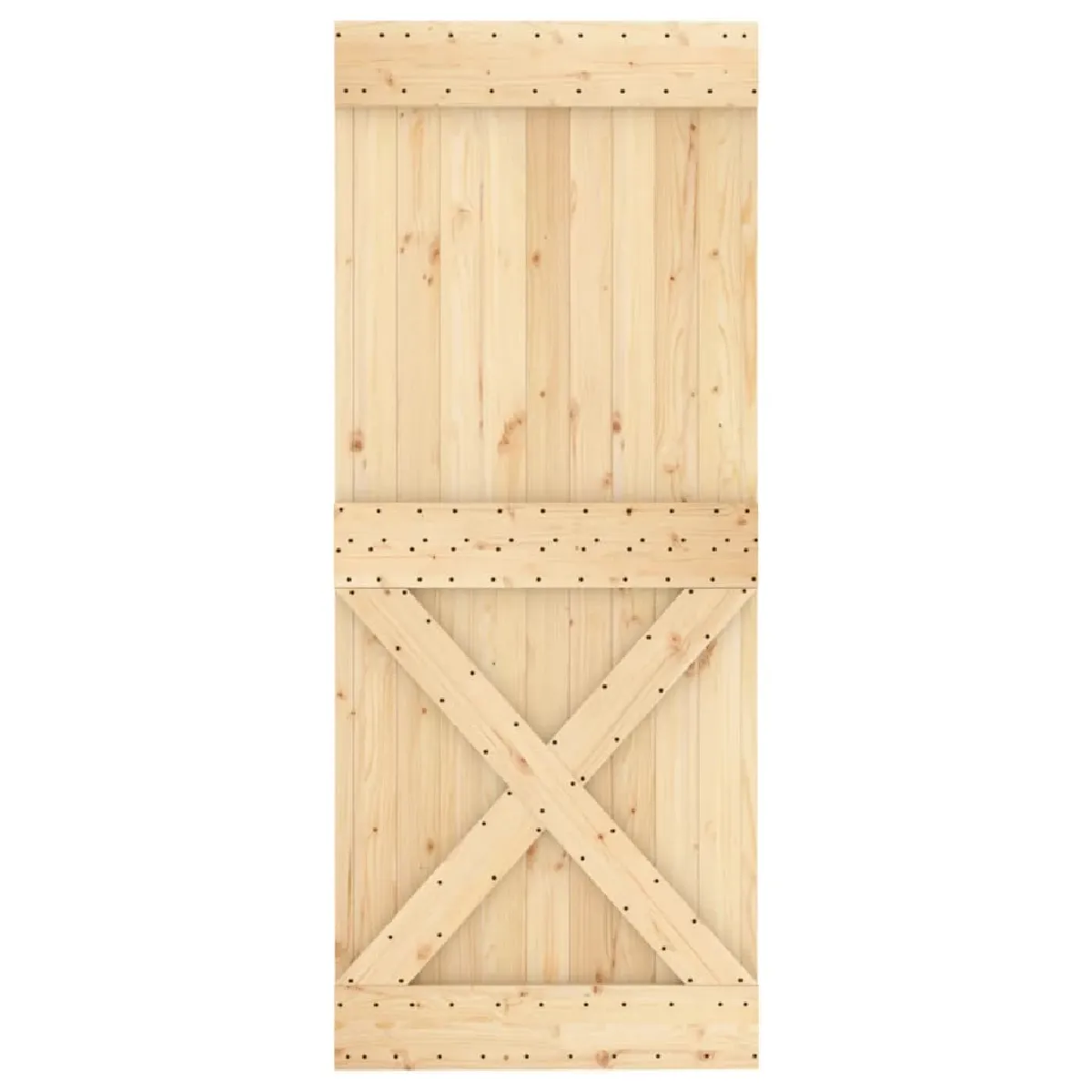 vidaXL Porte coulissante avec quincaillerie - Pin massif