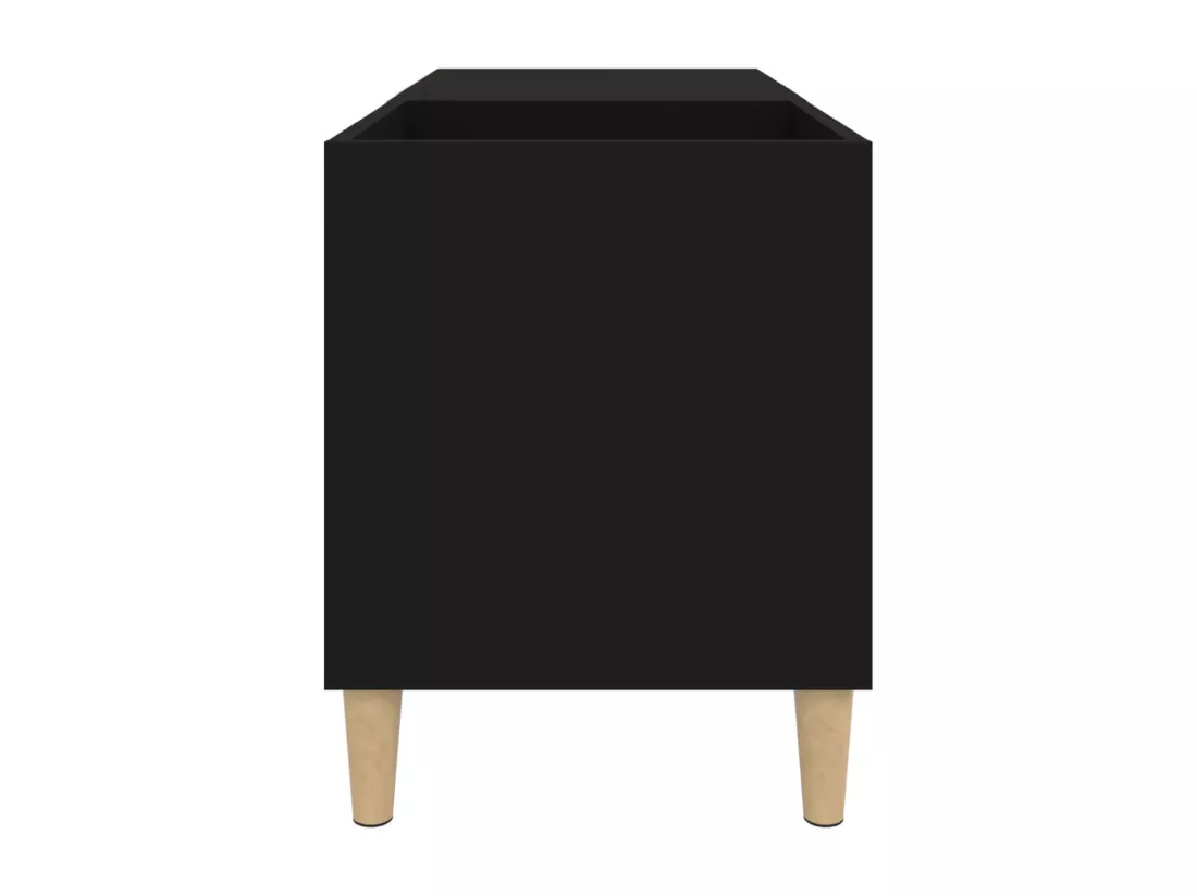 Armoire à disques noir 84,5x38x48 cm bois d'ingénierie