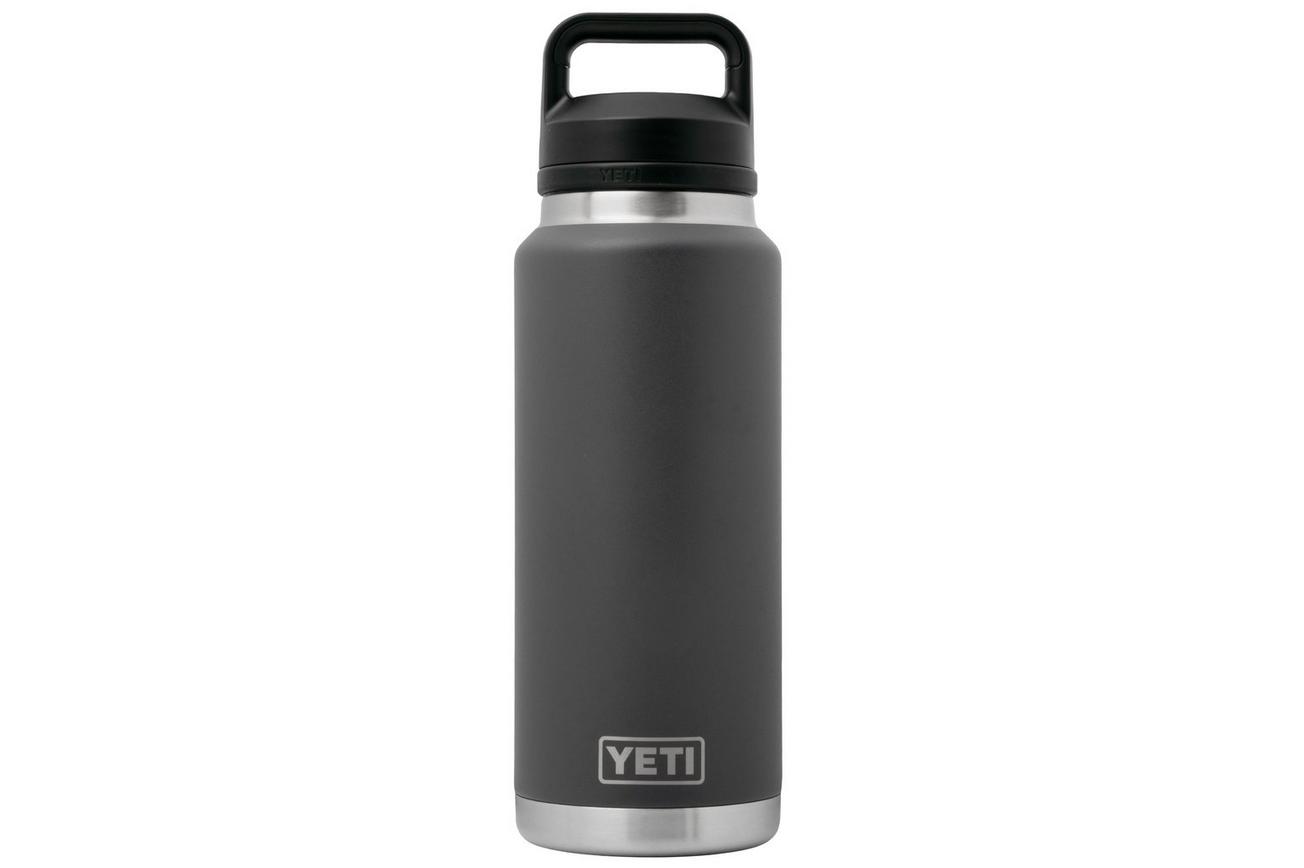 Yeti Rambler Bottle 36oz Chug Cap, Charcoal Grey, thermosfles met drinkdop, 1L