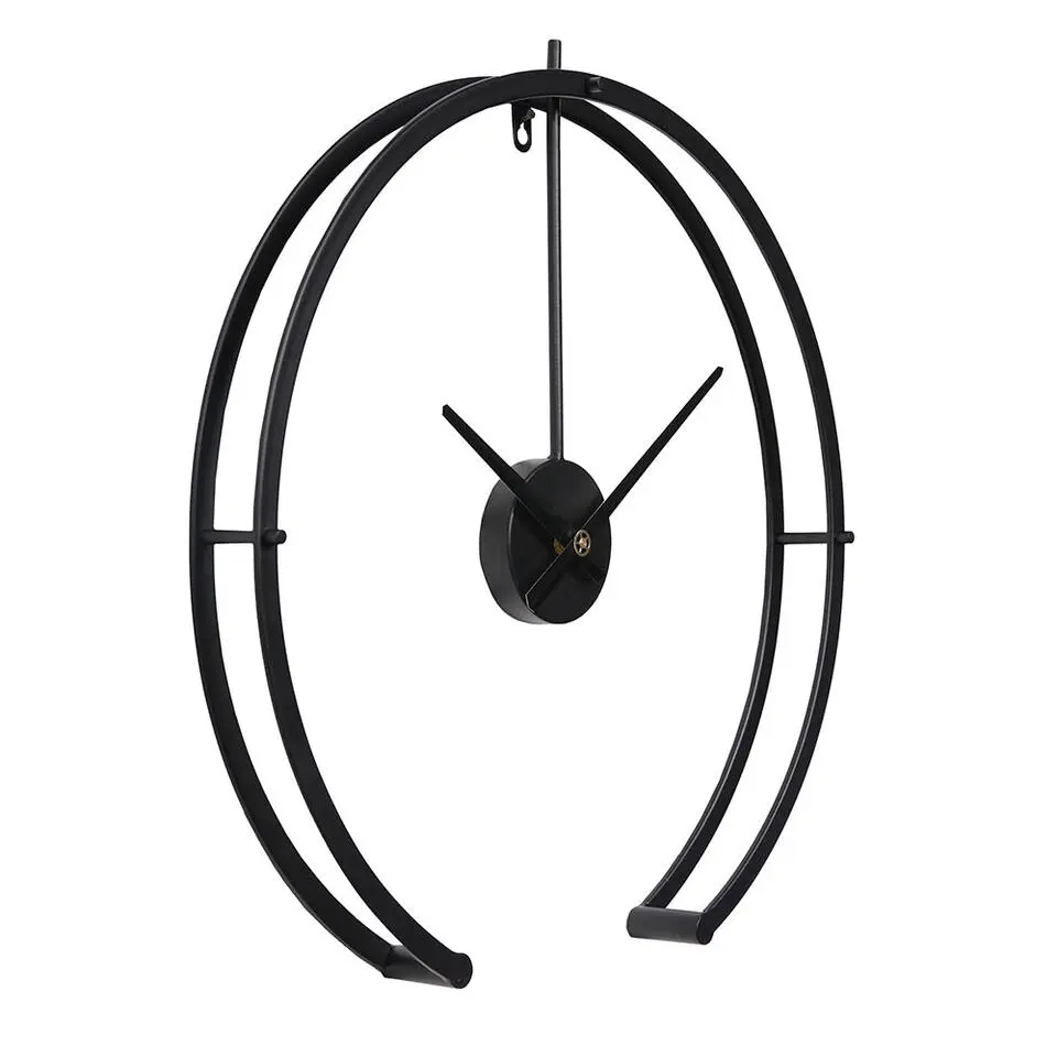 LW Collection Wandklok Denzel Zwart 82cm