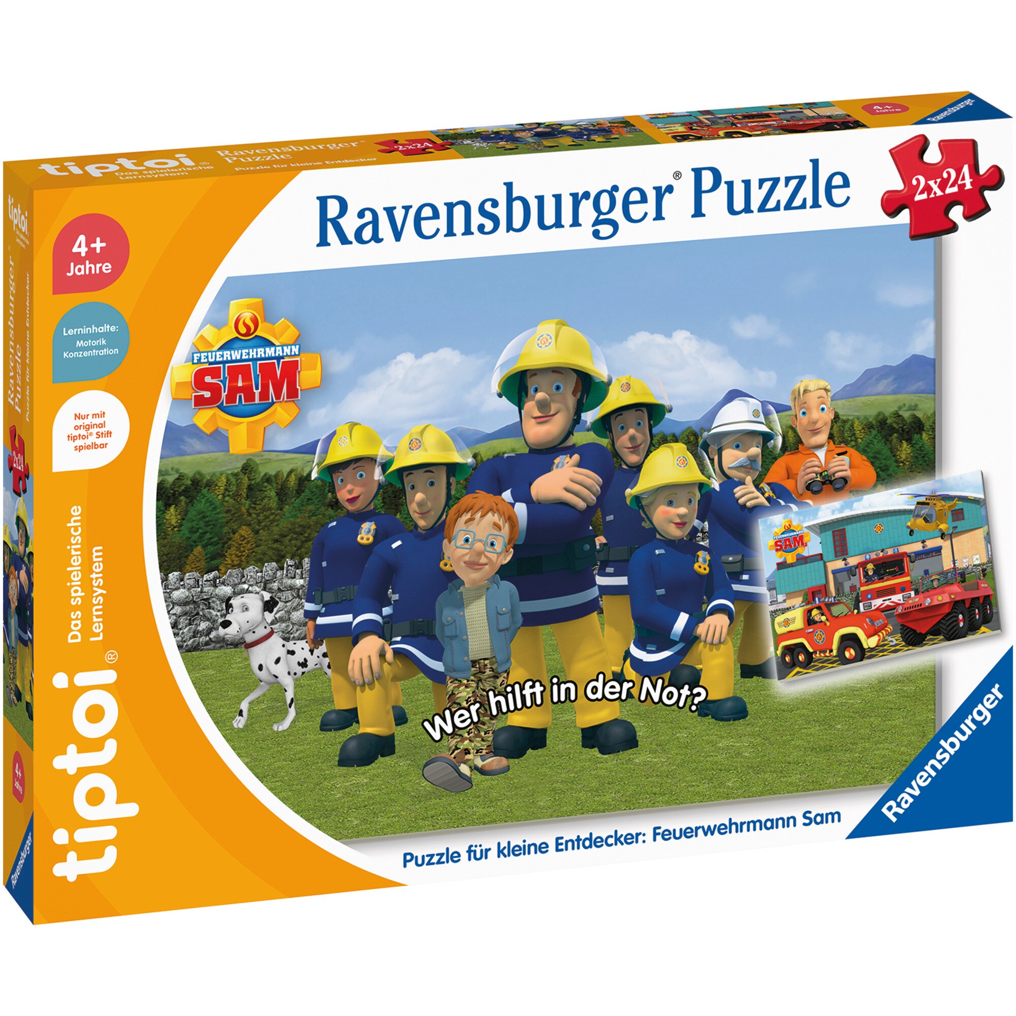Ravensburger Puzzle tiptoi Puzzle für kleine Entdecker: Feuerwehrmann Sam