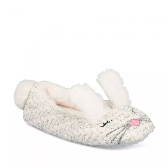 Chaussons lapin BLANC LOVELY SKULL