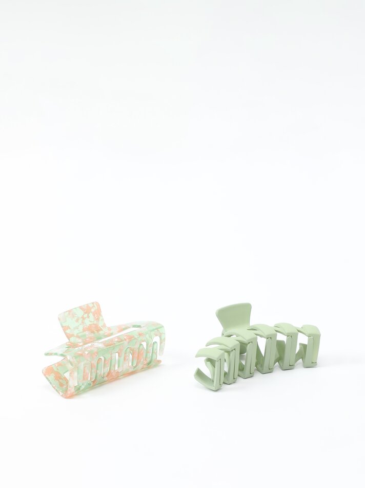 Conjunto de 2 pinças grandes - Verde