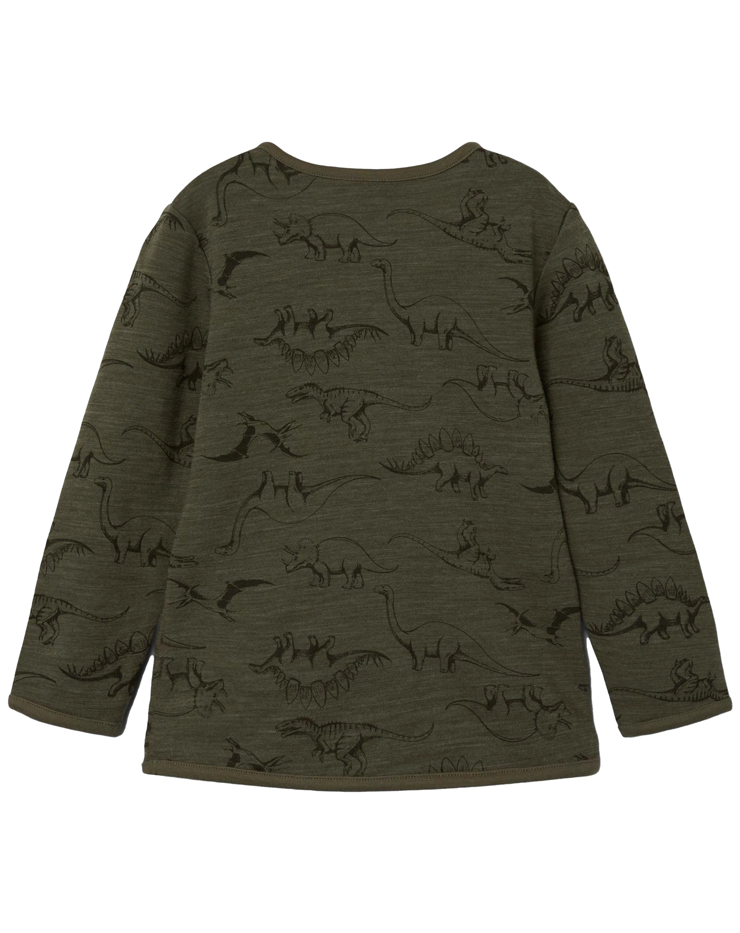 Langarmshirt NMMWUPPO mit Wolle in stone gray