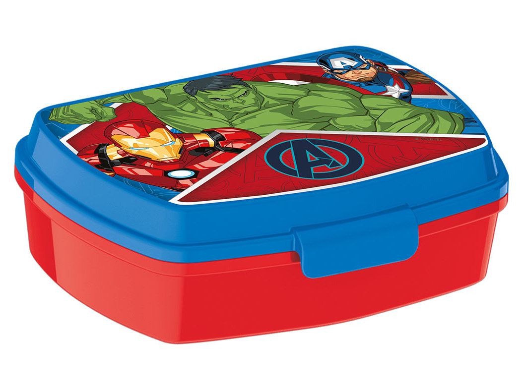 CAIXA PARA ALIMENTOS AVENGERS PLÁSTICO