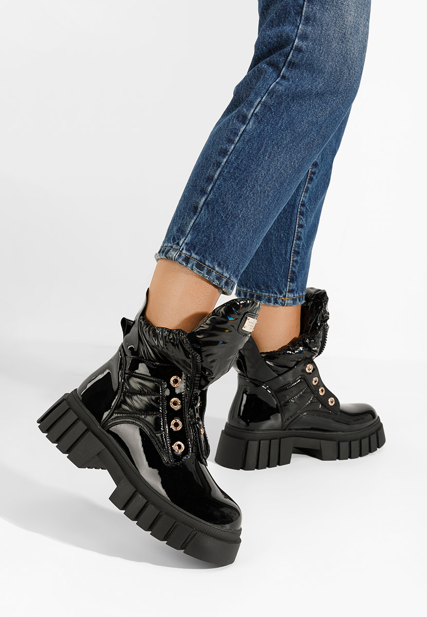 Bottines à plateau noires Granava