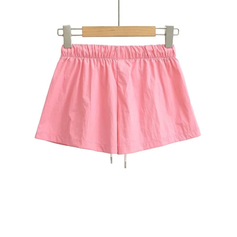 Faiar - Effen hotpants met trekkoordtaille