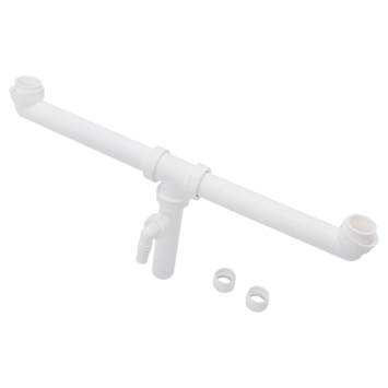 Sanivesk Duploafvoer Gelijk 6/4x40mm Wit