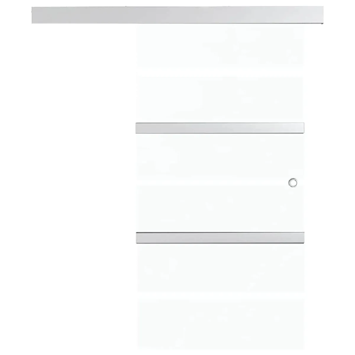 vidaXL Porte coulissante en verre - Aluminium