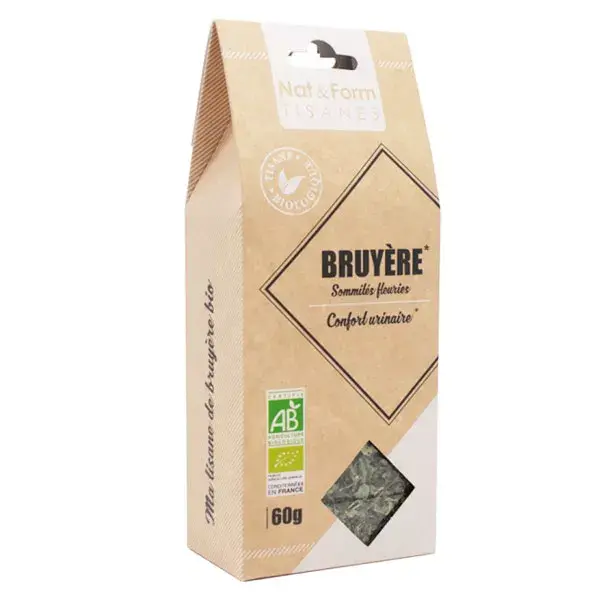 Chá de ervas orgânico de urze Nat & Form 60g