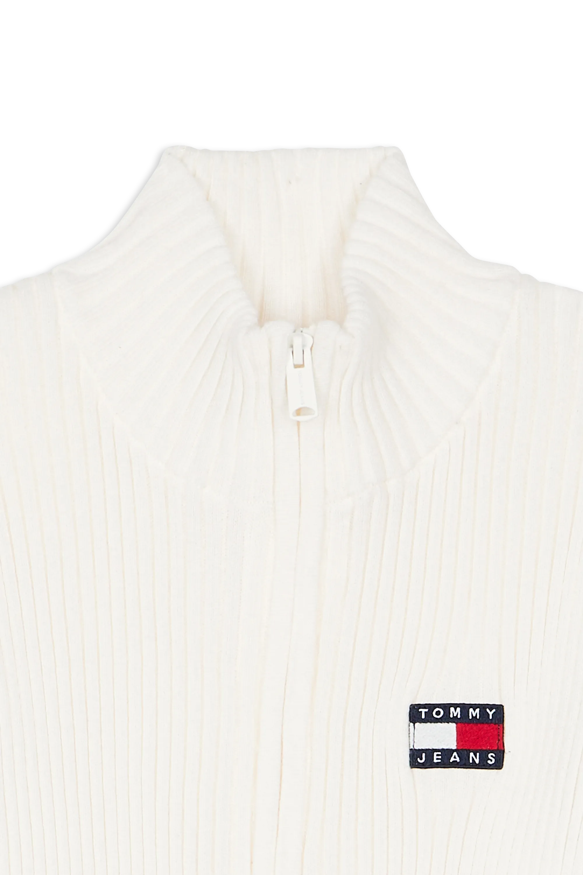 TOMMY JEANS Gilet  TJW ZIP THRU BADGE Blanc