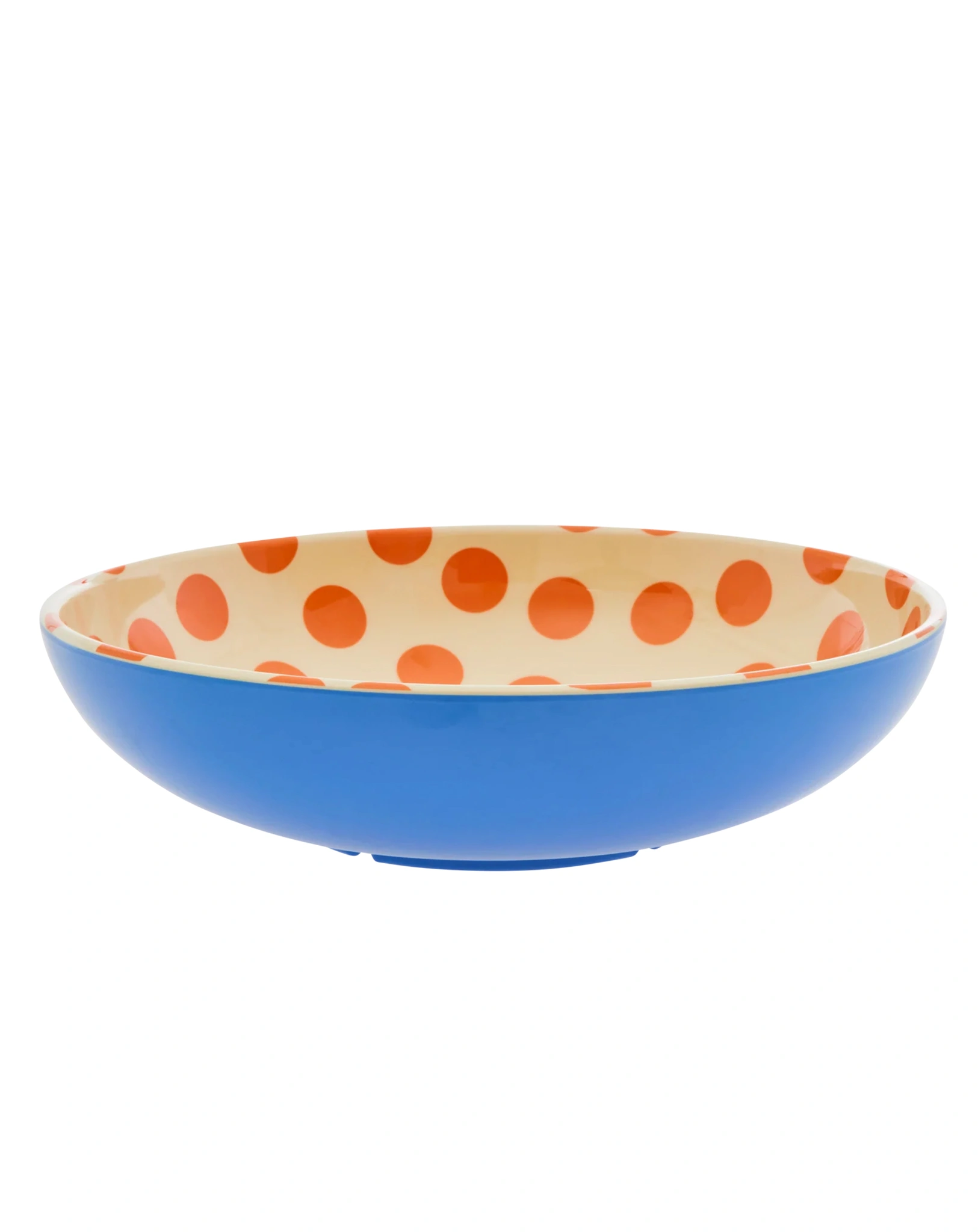 Melamin-Salatschüssel HAPPY DOTS (29,9cm) in blau/orange