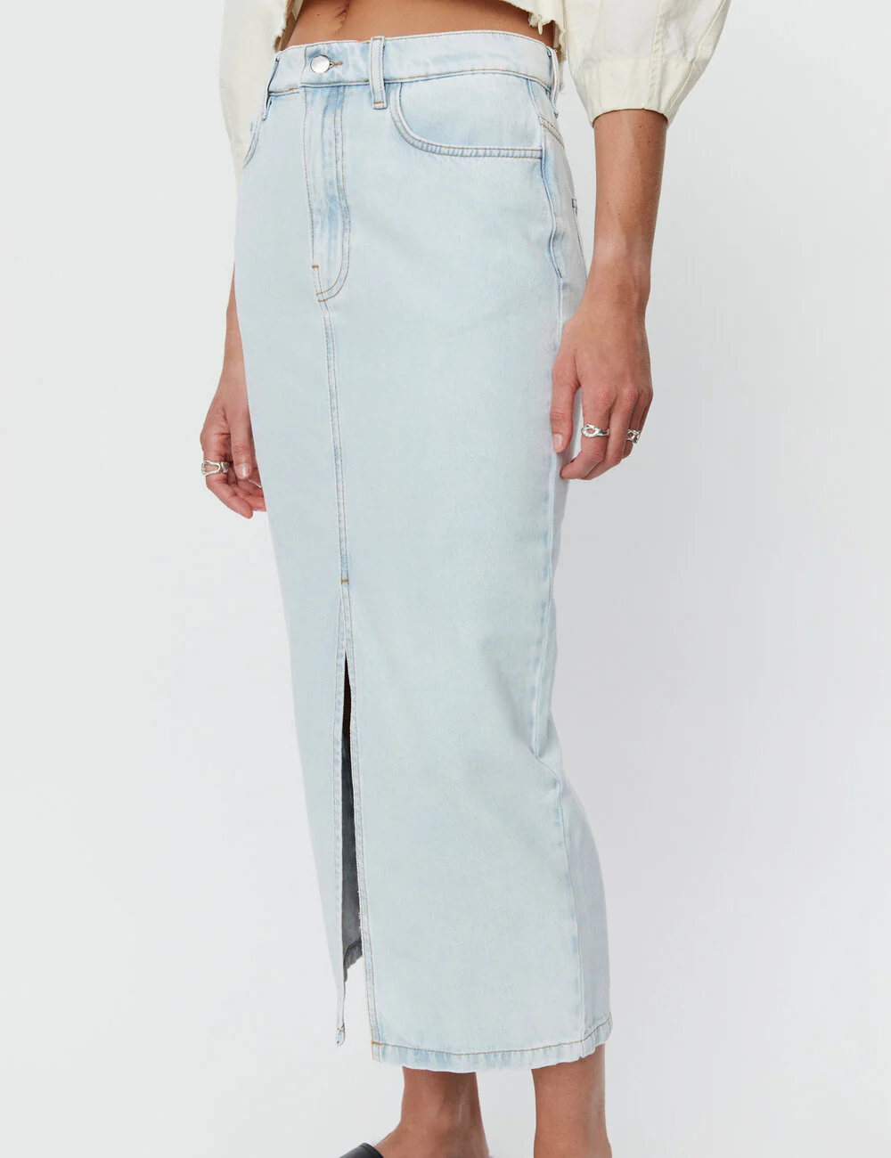 DAY Birger et Mikkelsen  Niki denimnederdel - Bleached White