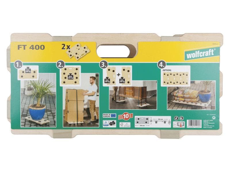 Wolfcraft Möbeltransporter Puzzle FT 400 200 kg Möbeltransportwagen