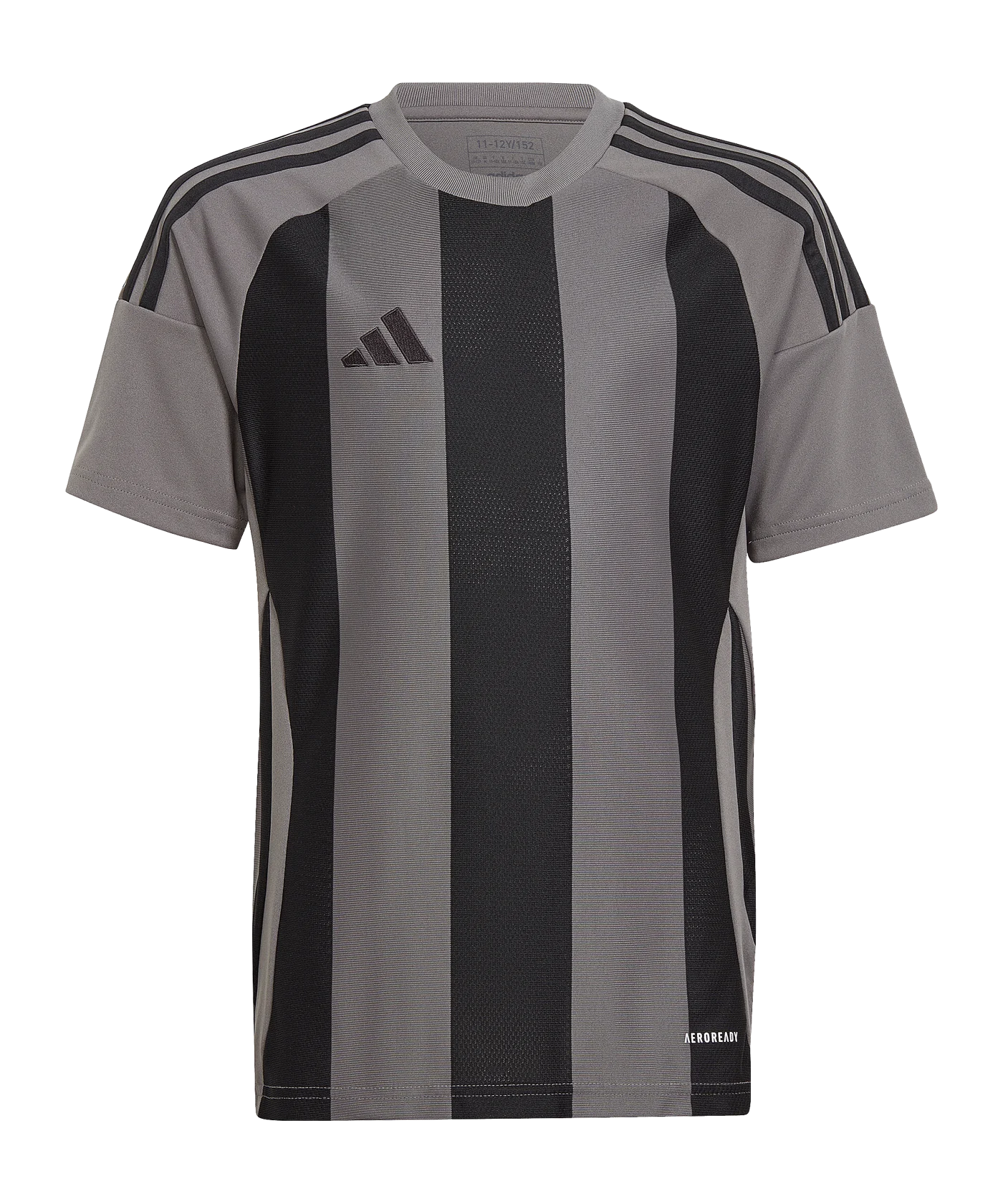 adidas Striped 24 Trikot Kids Grau Schwarz