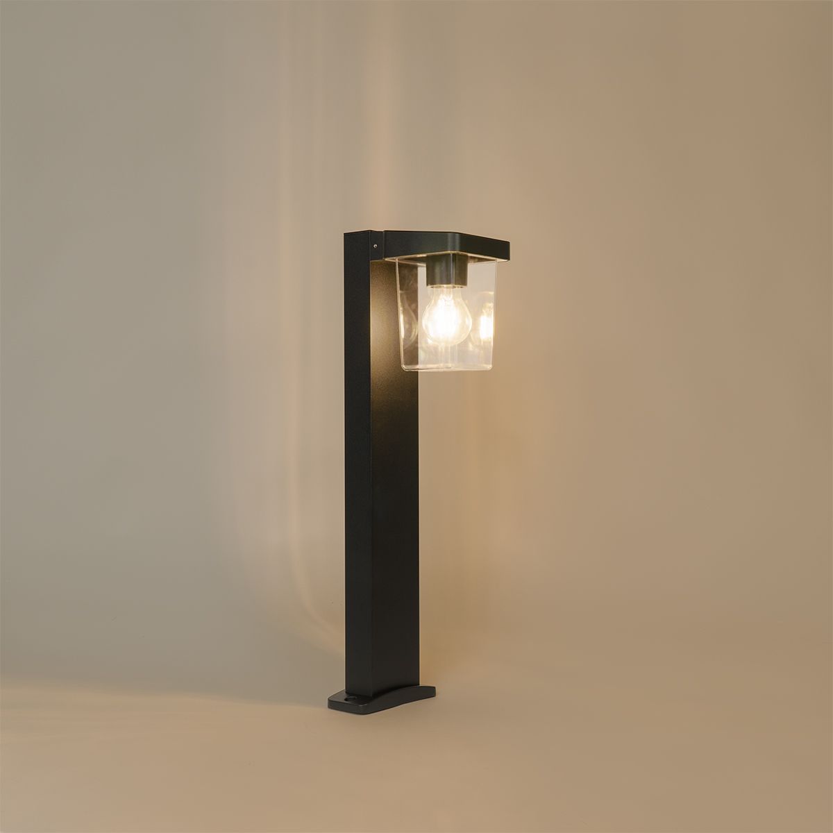Moderne staande buitenlamp zwart 60 cm IP54 - Chimay