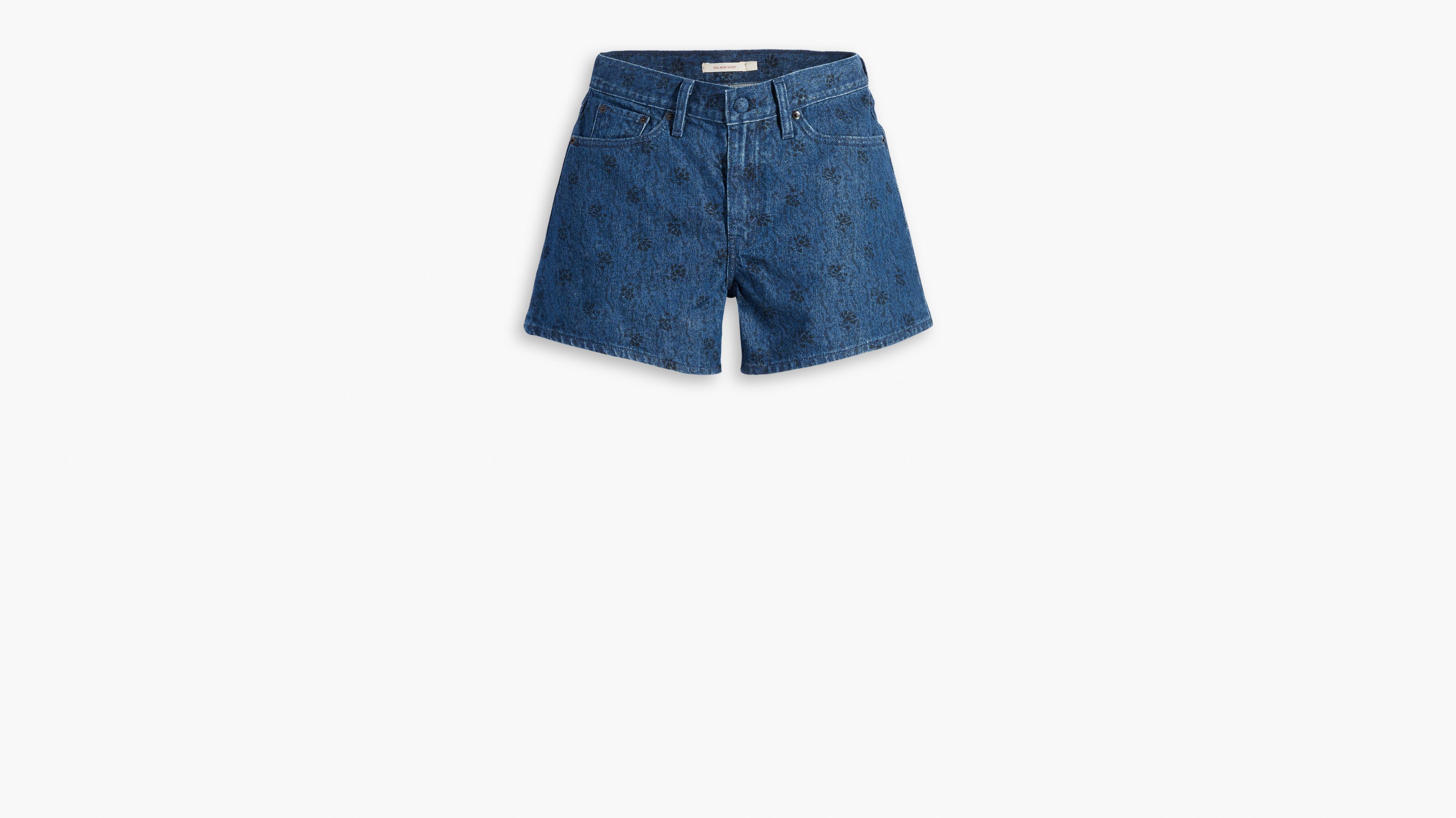 Short Mom ’80 WellThread® - Flowers In The Rain - Noir